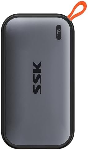 SSK Portable SSD 1TB External Solid State Drives, up to 1050MB/s USB C SSD External Hard Drive USB 3.2 Gen2 for iPhone 15/Pro, Windows, Mac, Android Phones and Tablets : Electronics