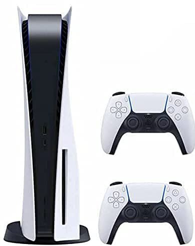 Playstation 5 Disc Version PS5 Console - Additional Controller, 4K-TV Gaming, 16GB GDDR6 RAM, 8K Output, WiFi 6. Ultra-High Speed 825GB SSD - U Deal (Renewed) : Video Games
