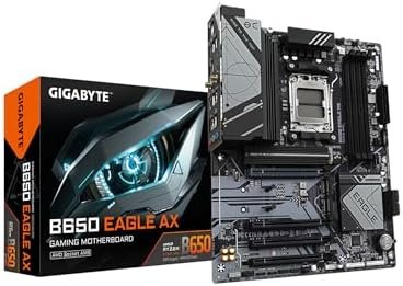 GIGABYTE B650 Eagle AX AM5 LGA 1718 AMD B650 ATX, DDR5 Triple M.2, PCIe 5.0, USB 3.2 Gen2x2 Type-C, AMD Wi-Fi 6E, Realtek GbE LAN : Electronics