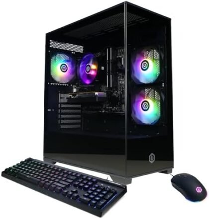 CyberPowerPC Gamer Master Gaming PC, AMD Ryzen 5 5500 3.6GHz, Radeon RX 6400 4GB, 16GB DDR4, 500GB PCIe Gen4 SSD, WiFi Ready & Windows 11 Home (GMA3100A) : Video Games