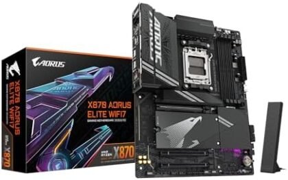 GIGABYTE X870 AORUS Elite WIFI7 AMD AM5 LGA 1718 Motherboard, ATX, DDR5, 4X M.2, PCIe 5.0, USB4, WIFI7, 2.5GbE LAN, EZ-Latch, 5-Year Warranty : Electronics
