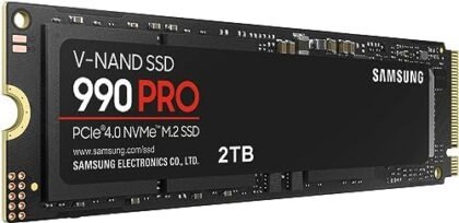 Samsung 990 PRO SSD NVMe M.2 PCIe Gen4, M.2 2280 Internal Solid State Hard Drive, Seq. Read Speeds Up to 7,450 MB/s for High End Computing, Gaming, and Heavy Duty Workstations, MZ-V9P2T0B/AM : Electronics