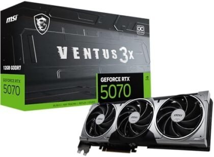 MSI Gaming RTX 5070 12G Ventus 3X OC Graphics Card (12GB GDDR7, 192-bit, Extreme Performance: 2557 MHz, DisplayPort x3 2.1a, HDMI 2.1b, NVIDIA Blackwell Architecture) : Electronics