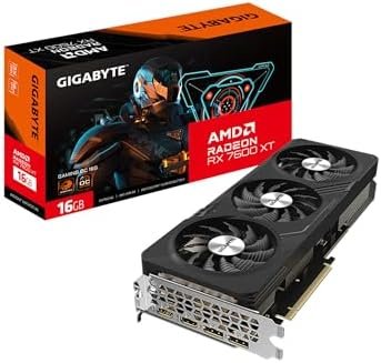 GIGABYTE Radeon RX 7600 XT Gaming OC 16G Graphics Card, 3X WINDFORCE Fans 16GB 128-bit GDDR6, GV-R76XTGAMING OC-16GD Video Card : Electronics