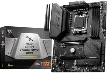 MSI MAG B650 Tomahawk WiFi Gaming Motherboard (AMD Ryzen 9000/8000/7000 Series Processors, AM5, DDR5, PCIe 4.0, M.2, SATA 6Gb/s, USB 3.2 Gen 2, HDMI/DP, Wi-Fi 6E, Bluetooth 5.3, 2.5Gbps LAN, ATX) : Electronics