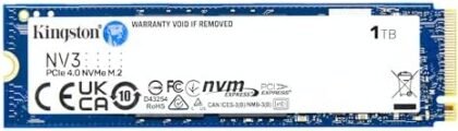 Kingston NV3 1TB M.2 2280 NVMe SSD | PCIe 4.0 Gen 4x4 | Up to 6000 MB/s | SNV3S/1000G : Electronics