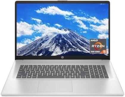 HP 17.3 inch Laptop, HD+ Display, AMD Ryzen 5 7520U, 16 GB RAM, 512 GB SSD, AMD Radeon Graphics, Windows 11 Home, Natural Silver, 17-cp2199nr : Electronics