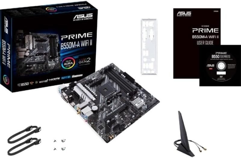ASUS Prime B550M-A WiFi II AMD Micro ATX Motherboard with PCIe 4.0, WiFi 6, ECC Memory, HDMI 2.1, RGB Header : Electronics - Image 6