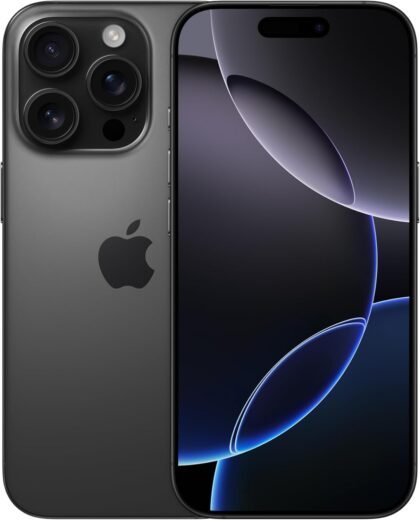 Apple iPhone 16 Pro, 128GB, Black Titanium for Verizon (Renewed) : Cell Phones & Accessories