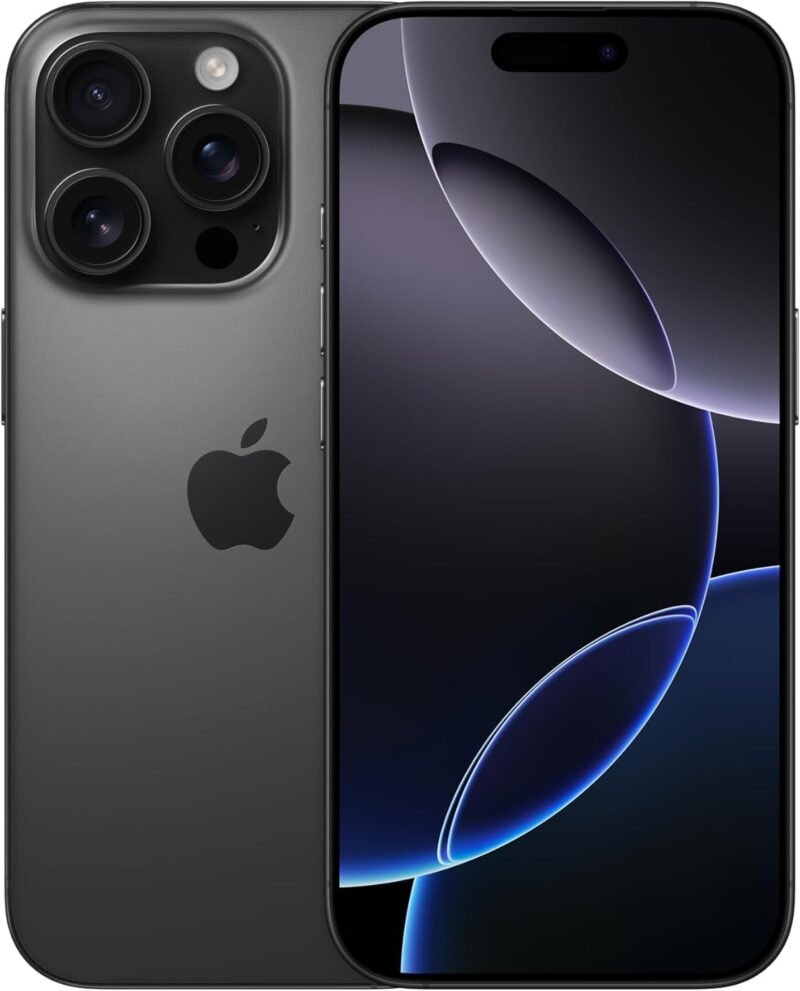 Apple iPhone 16 Pro, 128GB, Black Titanium for Verizon (Renewed) : Cell Phones & Accessories