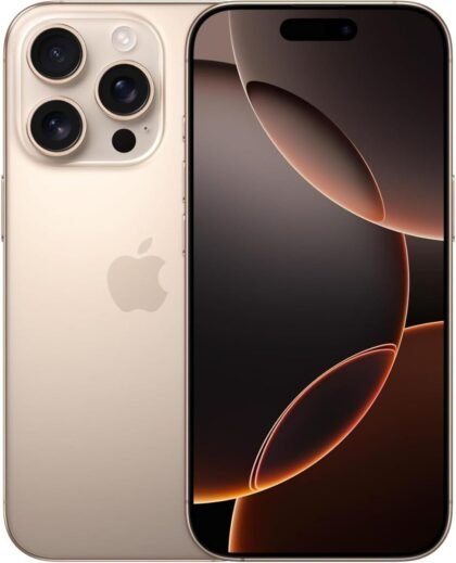 Apple iPhone 16 Pro, US Version, 128GB, Desert Titanium - Unlocked (Renewed) : Cell Phones & Accessories