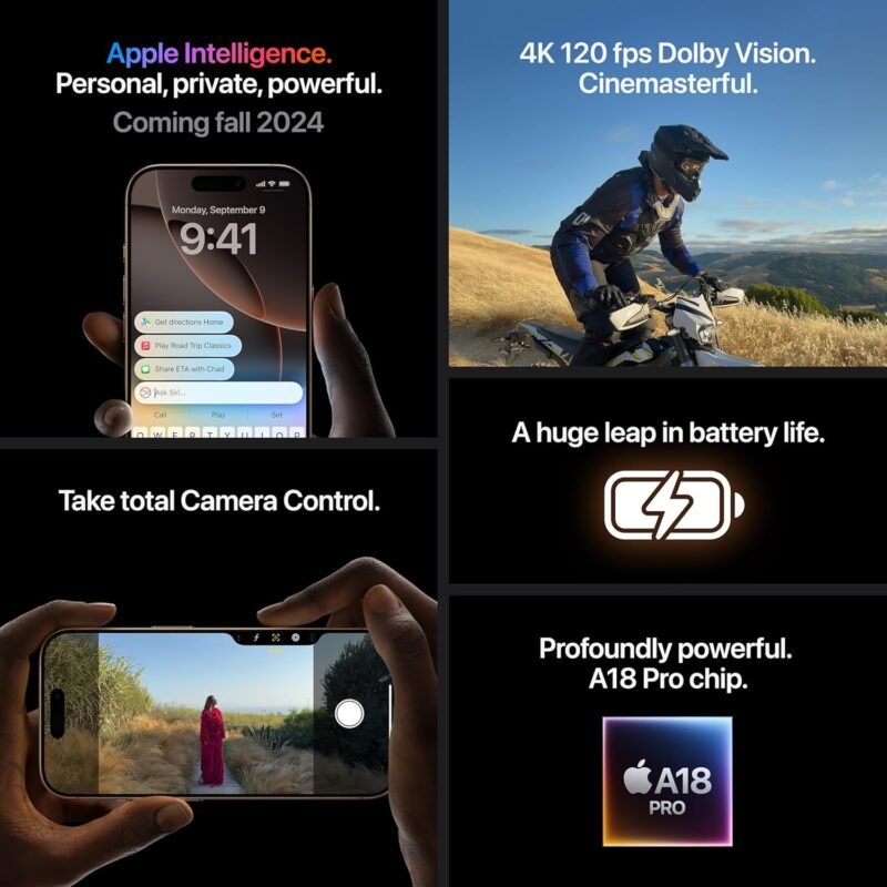 iPhone 16 Pro Max / 256GB / Black Titanium (SIM Free) : Cell Phones & Accessories - Image 7